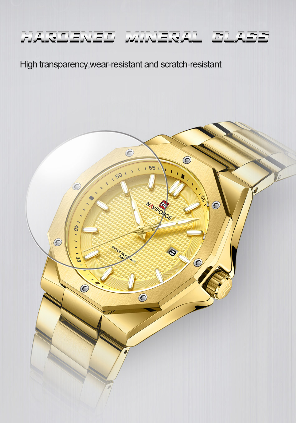 The NAVIFORCE NF9200 Gentleman's Gold Watch - Image 5