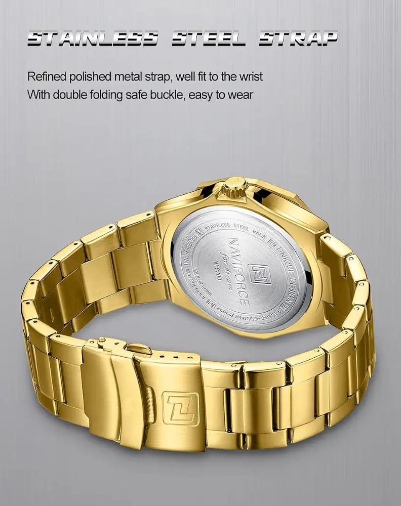 The NAVIFORCE NF9200 Gentleman's Gold Watch - Image 6