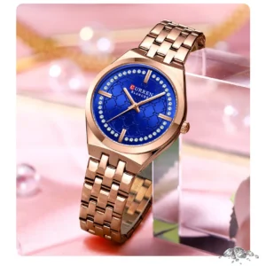 The CURREN 9096 RoseGold Blue Ladies' Watch