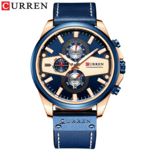 Curren 8329 Bold Leather Straps Gentleman's Watch